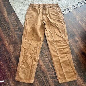 Carhartt Utility Work Pants Mens 40x36 Brown Loose Fit Washed Duck Canvas